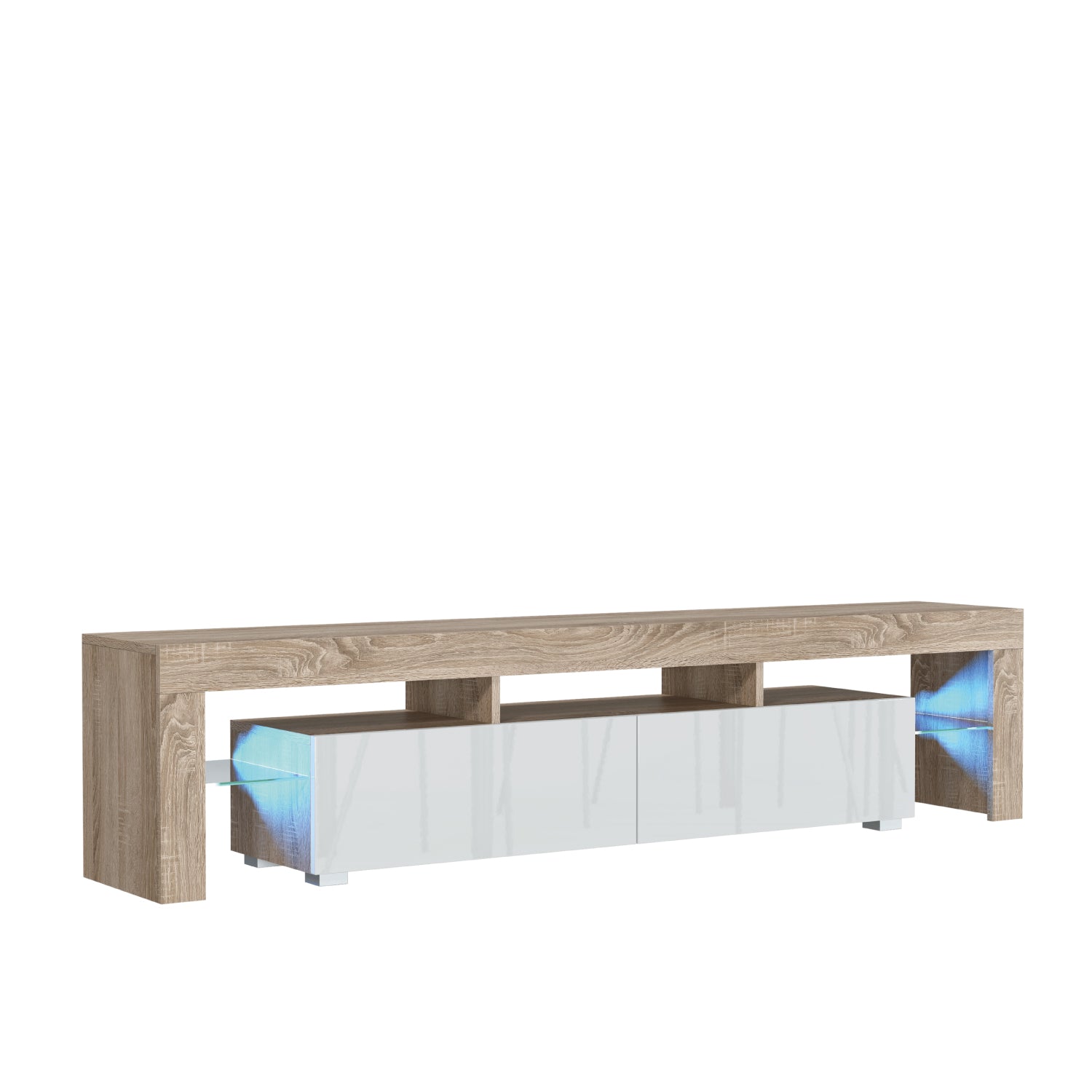 Nova Tv Unit 200cm With Led Lights | Natural Oak
