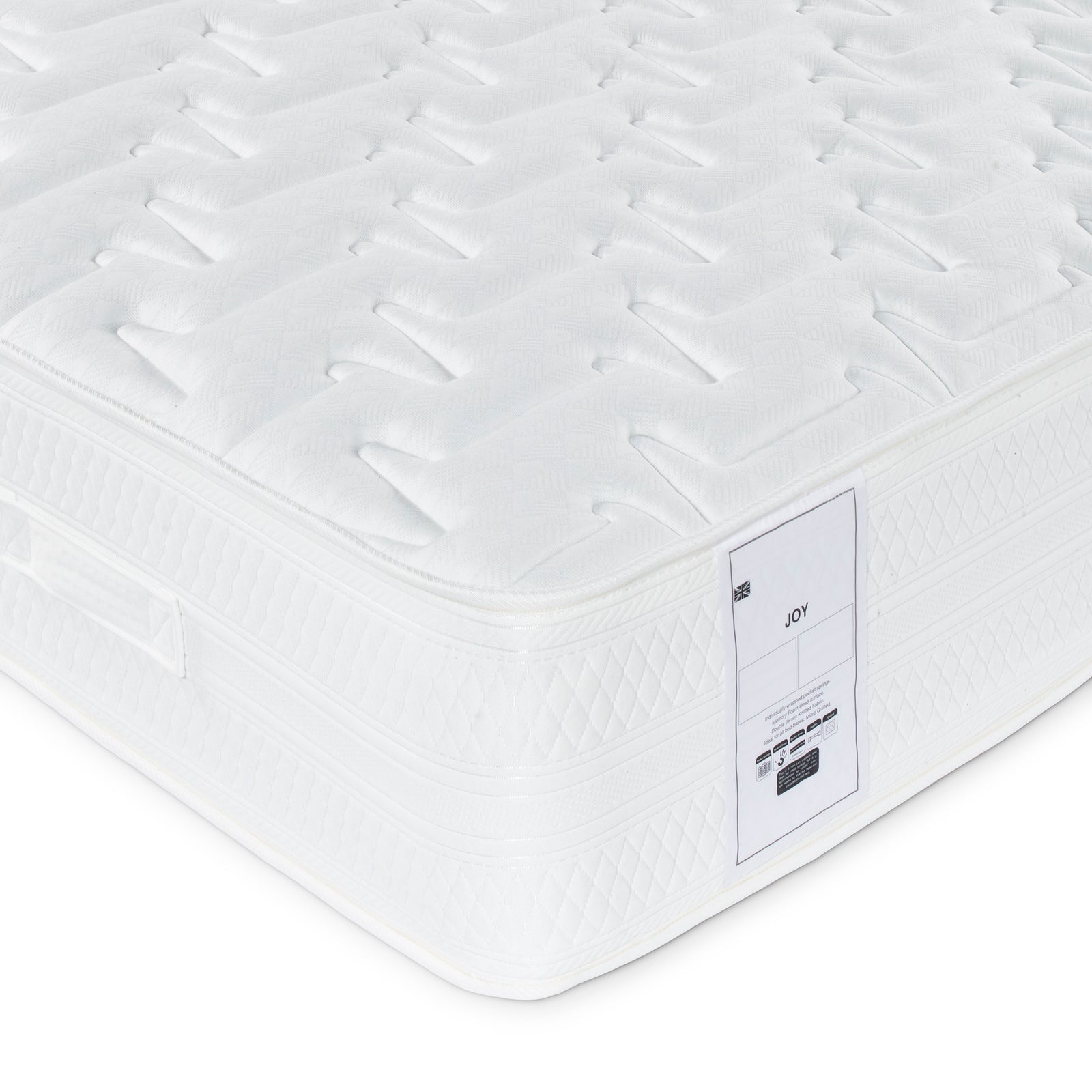 Joy 2000 Pocket Sprung Memory Foam Mattress | Single | White