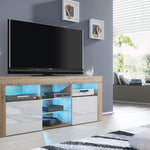 Pulse Tv Unit 145cm With Led Lights | Natural Oak