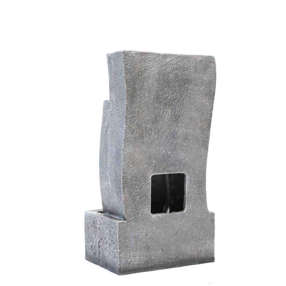 Water Feature Decor Fountain Rockery Solar Powered Garden Outdoor