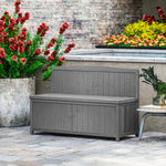 Wood Storage Bench For Patio, Outdoor Garden Seating