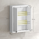 HOMCOM Wall Mounted Storage With Adjustable Shelves, Bathroom Wall Cabinet