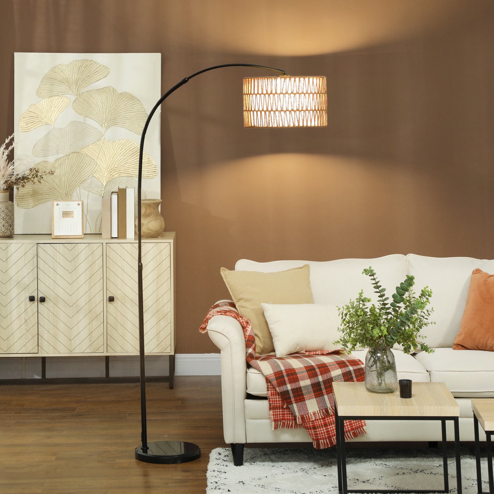 Floor Lamp For Living Room, Standing Lamp With Foot Switch