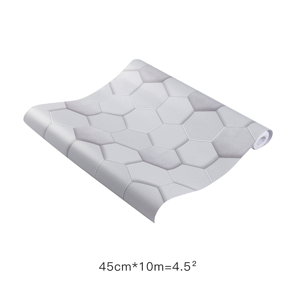 3d Hexagonal Modern Pvc Wallpaper Home Wall Decoration