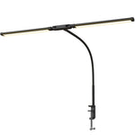HOMCOM Double Head Table Lamp With 3 Colour Modes & 10 Dimmable, Black