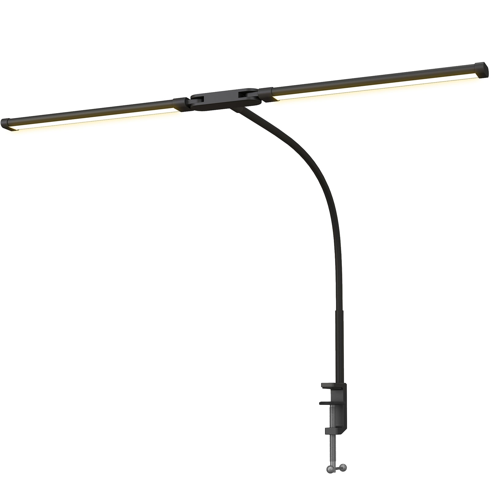 HOMCOM Double Head Table Lamp With 3 Colour Modes & 10 Dimmable, Black