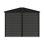 8 X 7 Ft Metal Storage Shed With Foundation, Double Sliding Doors & Vents, Weatherproof Outdoor Tool Shed For Garden Or Backyard