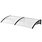 Outdoor Curved Window Canopy, 0.8x2m | White