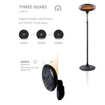 Debonair Adustable Height Indoor & Outdoor Use Waterproof Patio Heater - Quartz