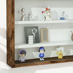 5-tier Wall Display Shelf Unit Cabinet W/ Shelves | Brown