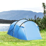 3 Man Camping Tent 2 Rooms Porch Vents Weather-resistant | Blue