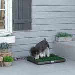 Pawhut Dog Toilet Pet Potty 2 Layer Grass Mat Trainer Tray Training Portable New