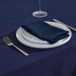 Plain Cotton Fabric 4 Napkins Set | 45cm x 45cm | Navy Blue