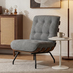 Accent Chair, Reading Chair With Spring Cushion | Dark Grey