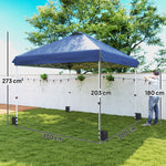 3x3 M Pop Up Gazebo W/ Wheels, One-touch Party Tent | Dark Blue