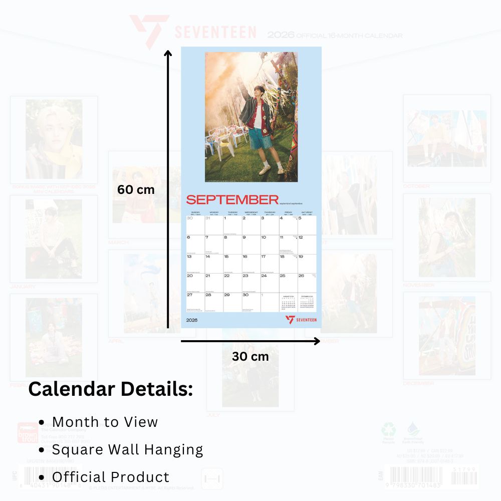Seventeen 2026 Square Calendar Official Product