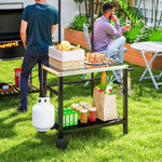 Outdoor Bbq Table W/ Shelf, Outdoor Kitchen