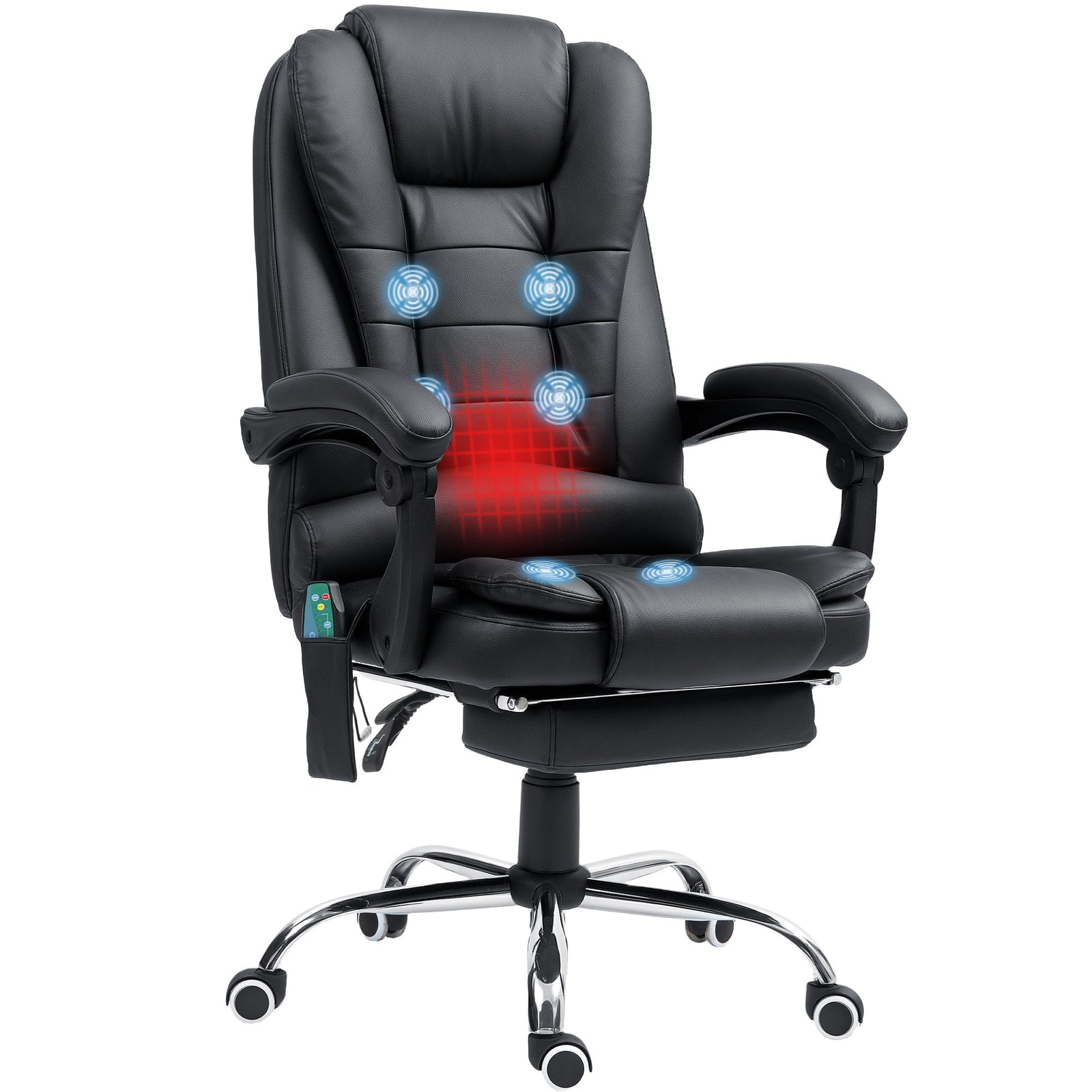 Ergonomic Heated 6 Points Vibration Massage Office Chair