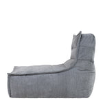 Otto Charcoal Grey Cord Lounger Set Of 2 Bean Bag Chair, Charcoal Grey