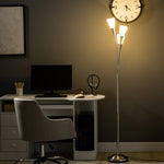 Modern Upright Floor Lamp With 3 Light Steel Base