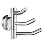 Chrome Swivel Swing Arm Triple Towel Hook Wall Mounted | Polished Chrome