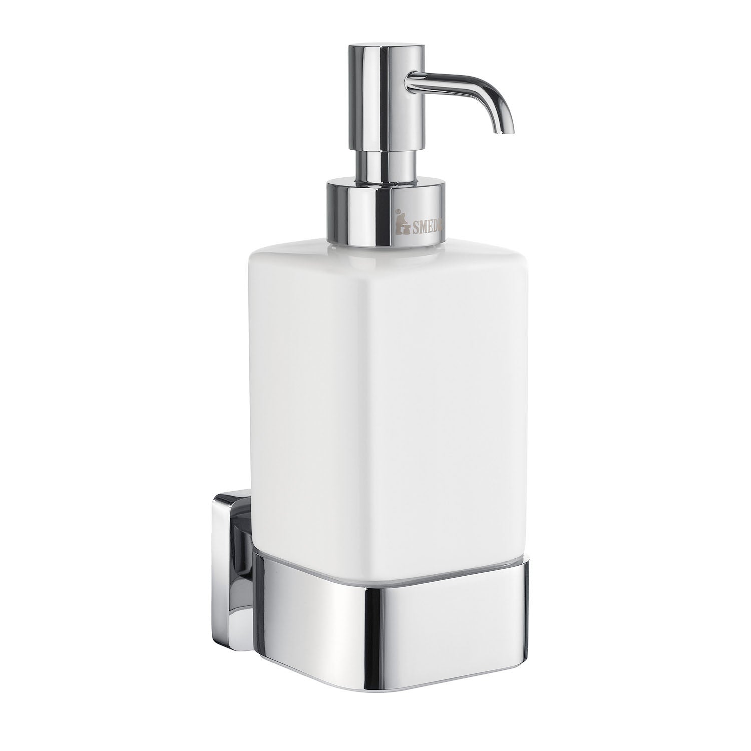 Porcelain 350ml Soap Dispenser /w Polished Chrome Wall Mount | Polished Chrome