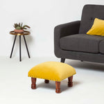 HOMESCAPES Mable Velvet Footstool