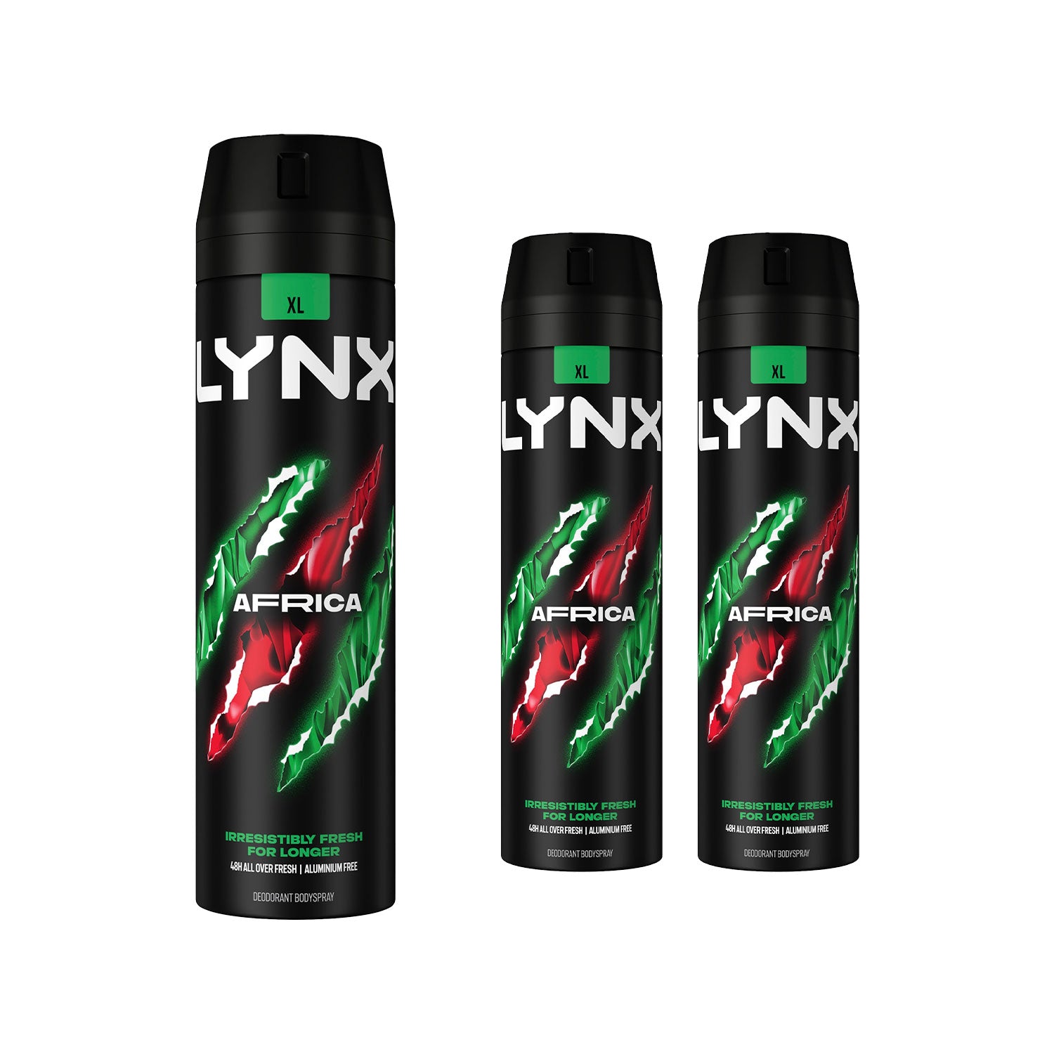 Xl Africa Body Spray 48h Fresh Mandarin & Sandalwood Scent Deo, 3x 200ml