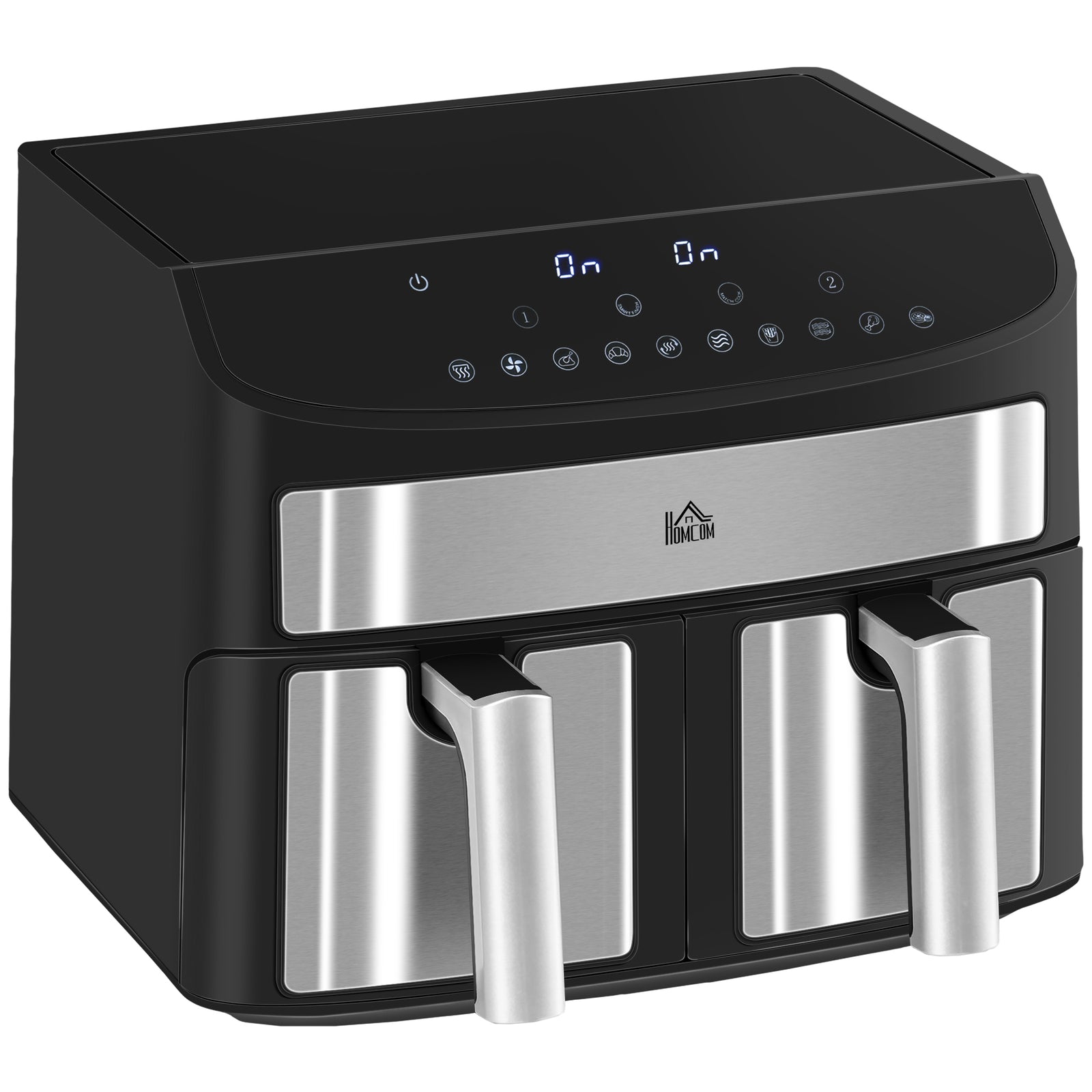 Oil Free Dual Air Fryer 10 In 1 8l With Sync Finish Timer