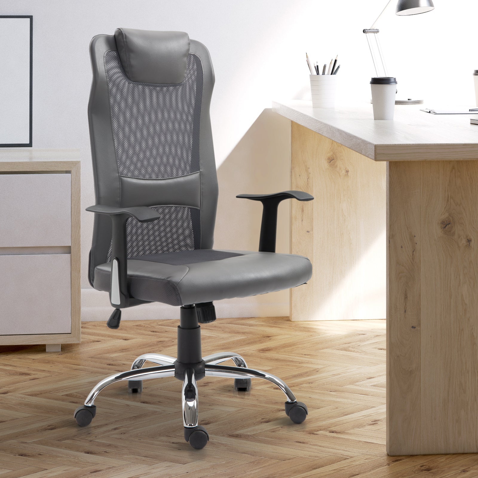 High Back Mesh Office Chair Grey