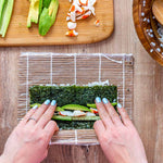 BlauKe Sushi Making Kit - 2 Bamboo Sushi Rolling Mats, 5 Pairs Chopsticks, Rice Paddle, Spreader - Beginner Sushi Maker Kit