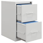 2 Drawer Filing Cabinet Steel File Cabinet For A4 | Small Double | White