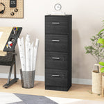 4 Drawer File Cabinet Locking Filing Cabinet | Black