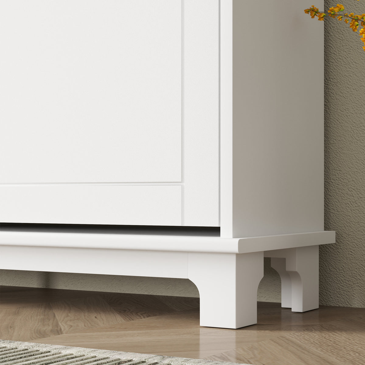 HOMCOM Shoe Cabinet, 4 Flip Drawers Shelves