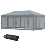 6 X 3m Pop Up Party Tent Canopy With 6 Removable Sidewalls