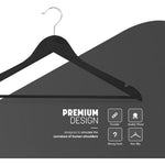 20 Pack Wooden Clothes Hangers With Non Slip Bar | Black