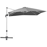 3x3m Cantilever Roma Parasol W/ 360° Crank Handle Tilt | Gray
