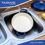 Shallow Cast Iron Casserole With Lid - 2.3-quart (26 Cm) | Dark Blue