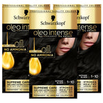 Oleo Intense 1-10 Intense Black No Ammonia Permanent Oil Colour 3pk