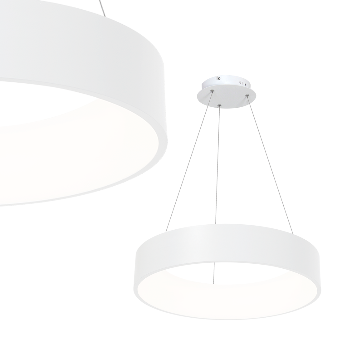 Ohio Stunning Led Pendant Lamp 24w(122w)  45cm Diameter Height Adjustable | White
