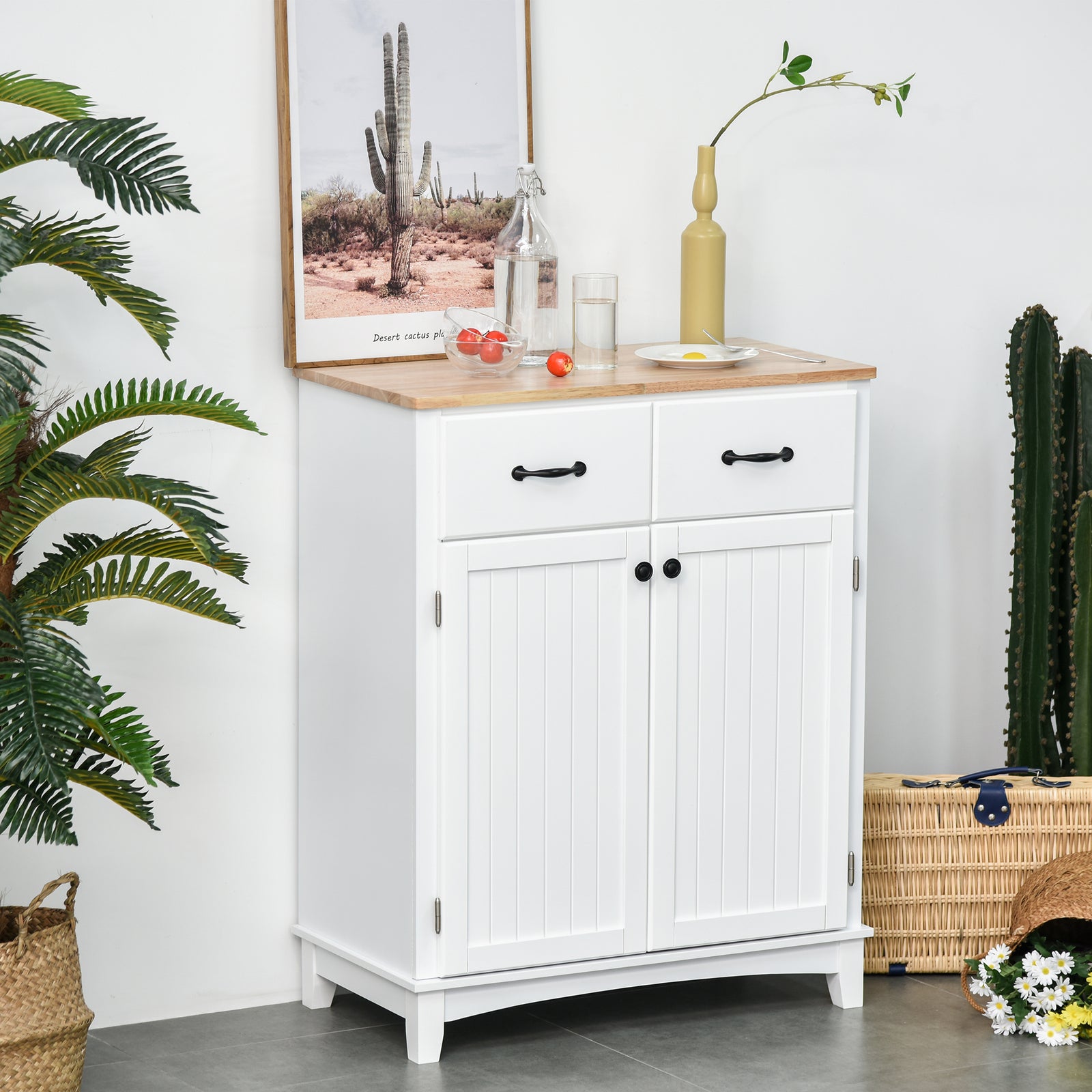 Simple Kitchen Cupboard Storage Cabinet Drawer Living Room