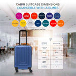 55x35x20cm Cabin Carry Bag Hard Shell Suitcase 100+ Airline Approved | Cabin | Navy Blue