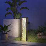 Rattan Solar Floor Lamp, Auto On/off Led Garden Lights