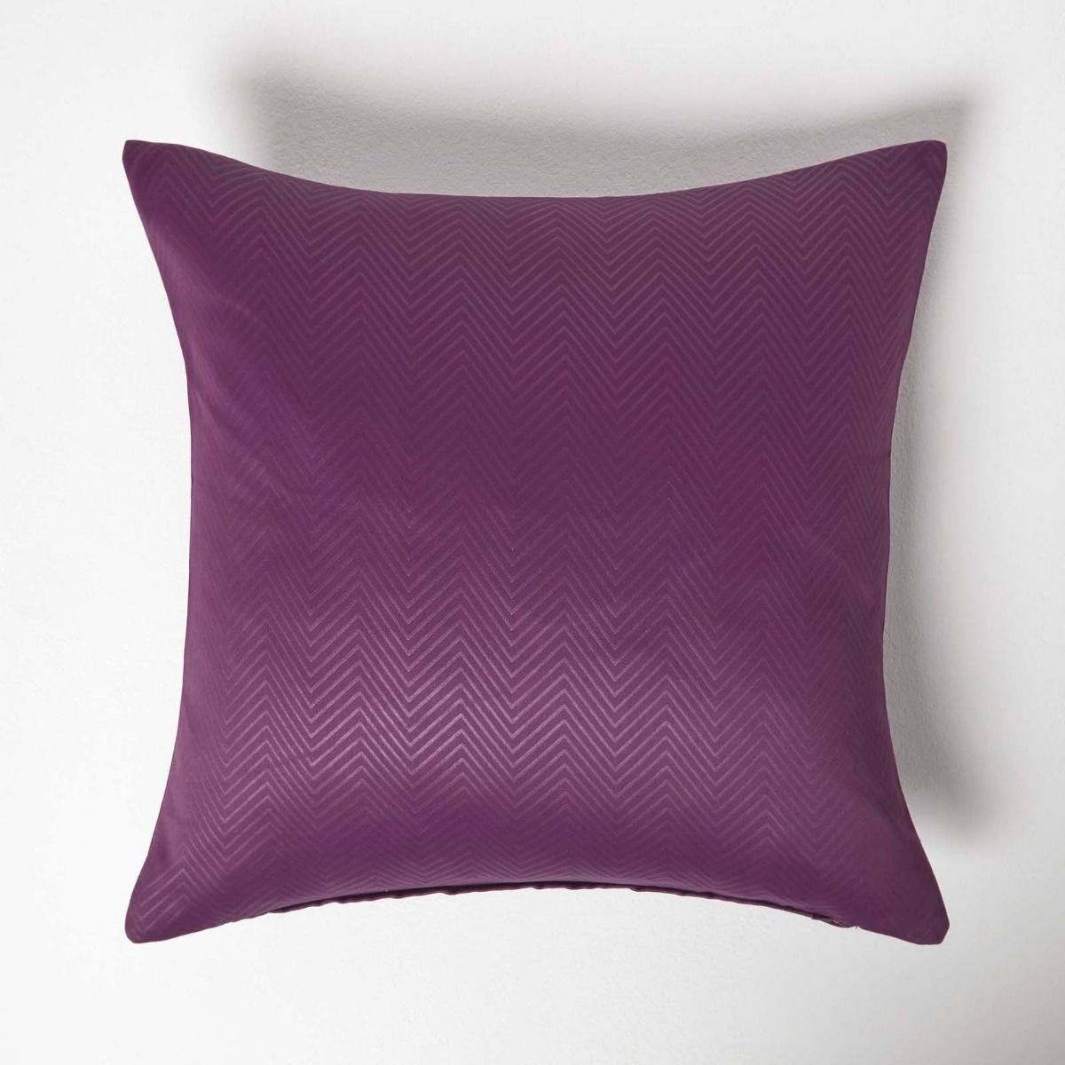 Herringbone Chevron Cushion Cover | 45cm x 45cm | Aubergine