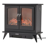 Freestanding Electric Fireplace Heater Portable Indoor Fireplace With Adjustable Flame, Remote & Timer For Living Room & Bedroom