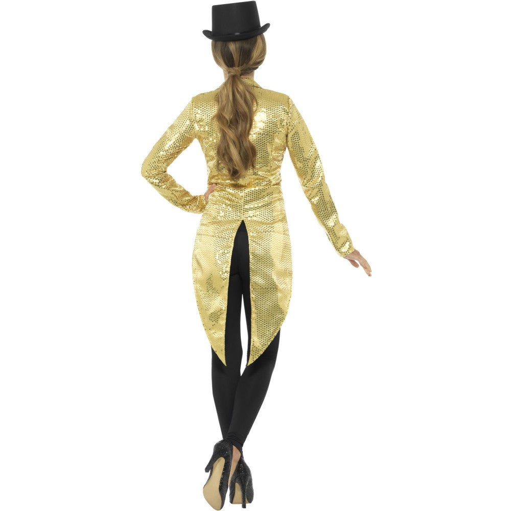 Sequin Tailcoat Jacket, Ladies | Large | Gold