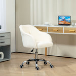 Fluffy Desk Chair For Home Study Bedroom | Cream