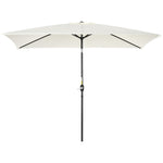 3x2m Patio Umbrella Canopy Tilt Crank | Cream