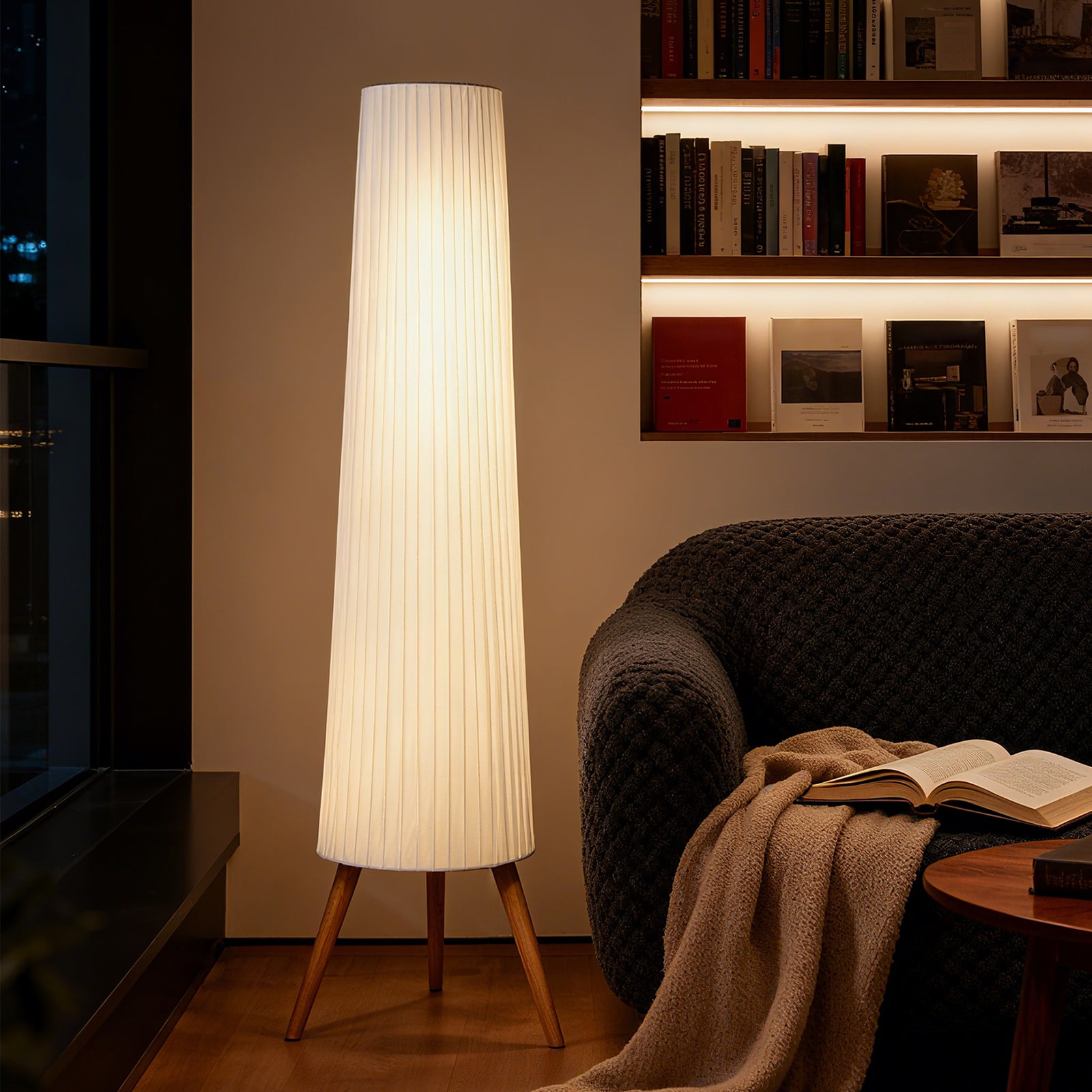 Dimmable Standing Lamp With Foot Switch | Natural