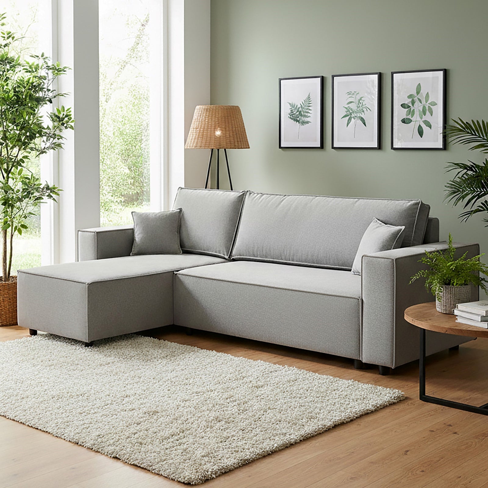 Darby Reversible Corner Sofa With Sofa Bed | Corner | Light Grey